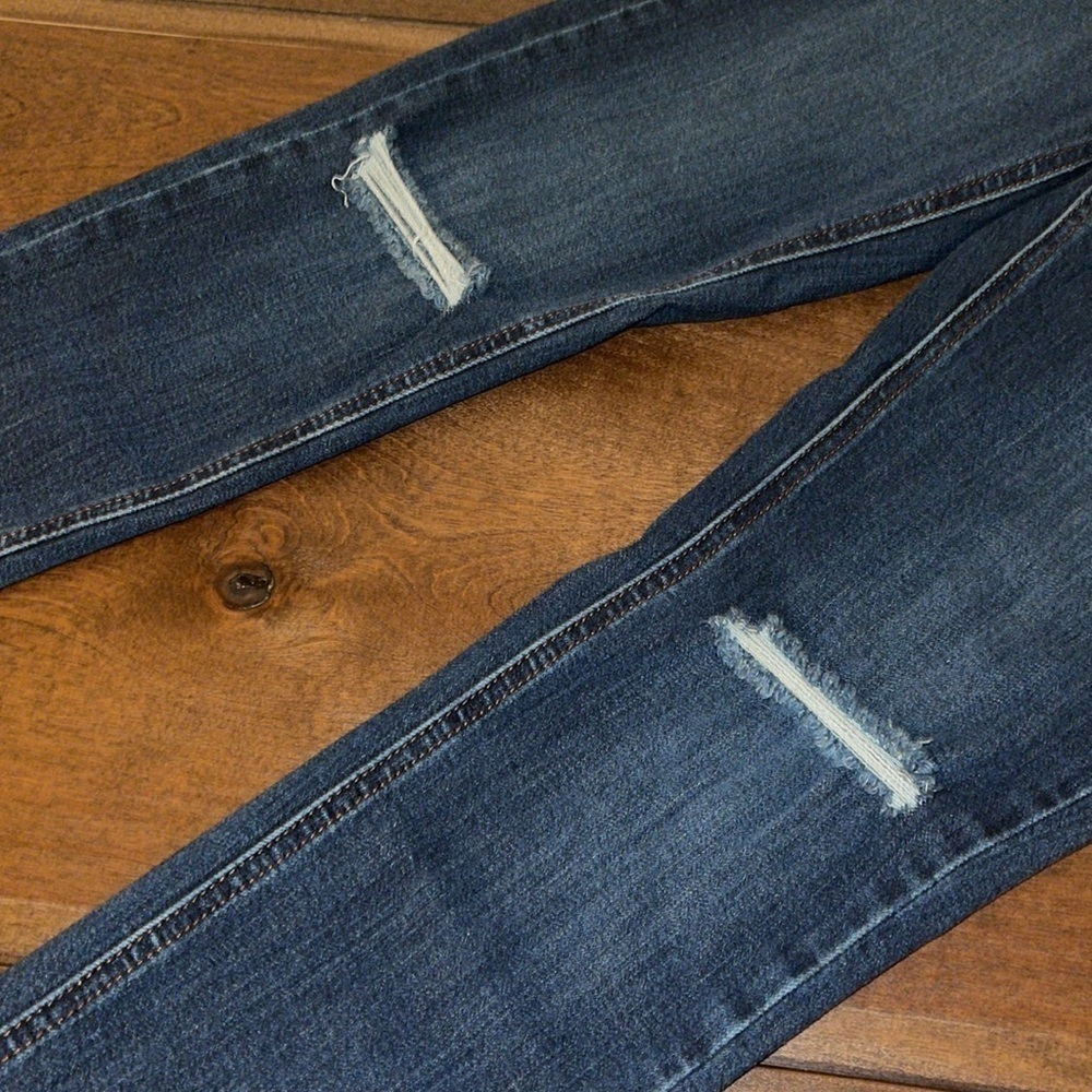 Just Black Blue distressed cropped Jeans Sz. 26 - Picture 5 of 17